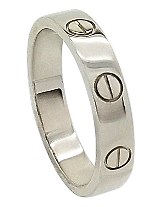 Cartier Mini Love 18k White Gold Wedding Band Size 50 Brickell